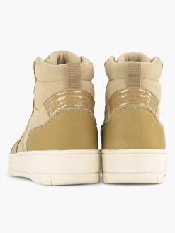 Oxmox Taupe Hoge Sneaker-Dames Sneakers