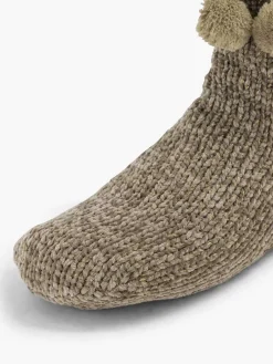 vanHaren Taupe Huissok 36-41-Dames Sokken