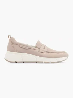 Medicus Taupe Leren Comfort Instapper-Dames Comfort Schoenen