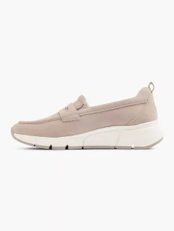 Medicus Taupe Leren Comfort Instapper-Dames Comfort Schoenen