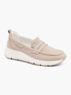 Medicus Taupe Leren Comfort Instapper-Dames Comfort Schoenen