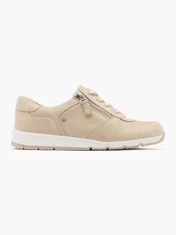Medicus Taupe Leren Sneaker-Dames Comfort Schoenen
