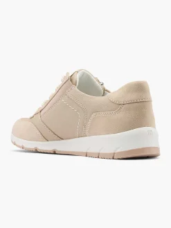 Medicus Taupe Leren Sneaker-Dames Comfort Schoenen