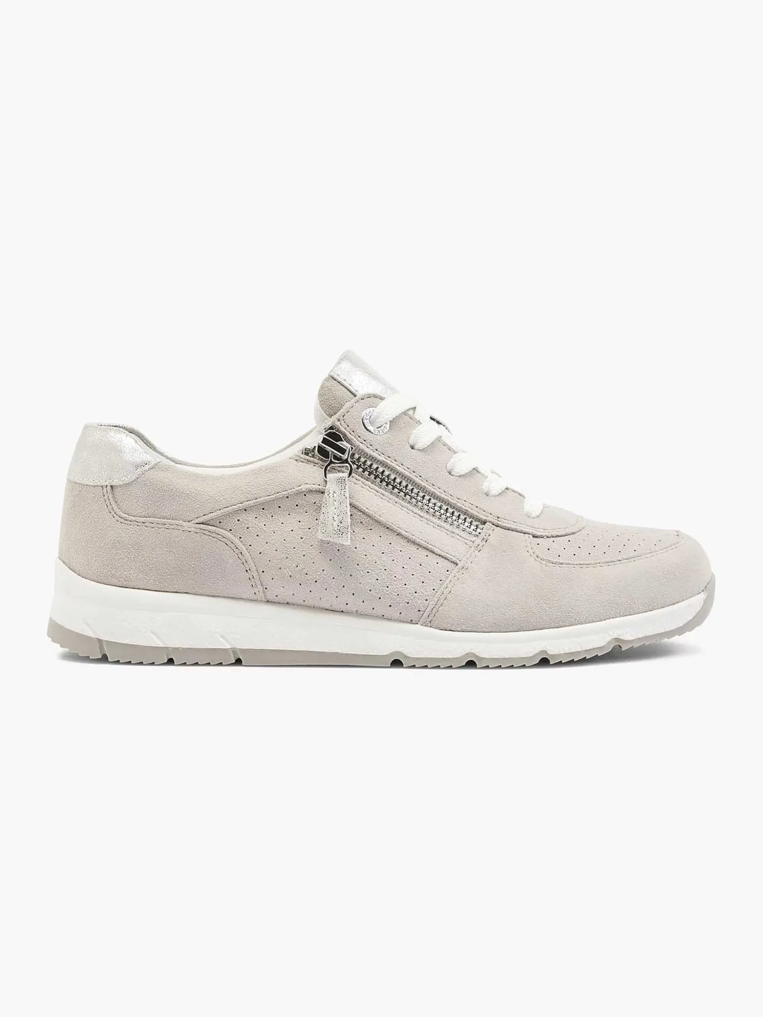 Medicus Taupe Leren Sneaker-Dames Comfort Schoenen