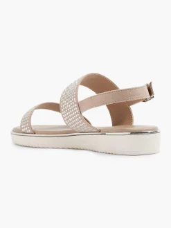 Graceland Taupe Sandaal Sierketting-Dames Sandalen