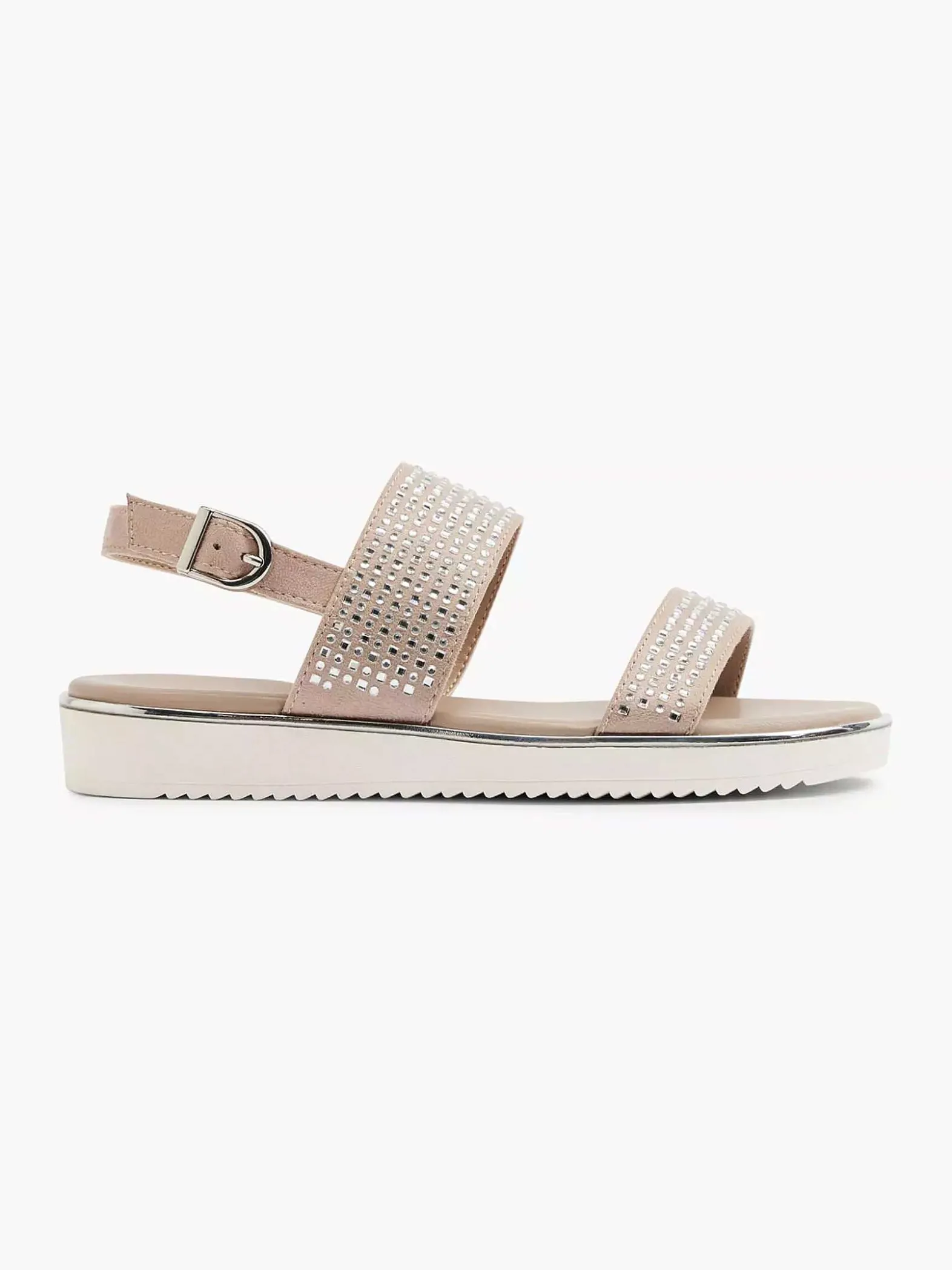 Graceland Taupe Sandaal Sierketting-Dames Sandalen