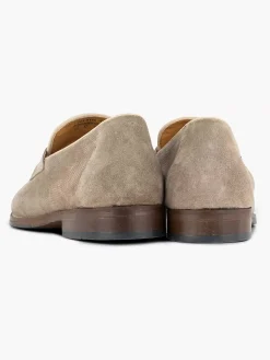 AM SHOE Taupe Suede Instapper-Heren Instappers