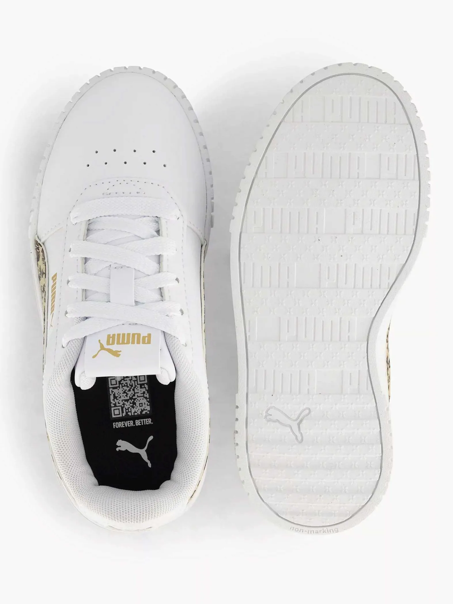 Puma Witte Carina 2.0 Animal Update Ps-Kinderen Jongensschoenen