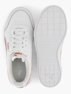 Puma Witte Carina Lift Glitz Jr-Kinderen Jongensschoenen