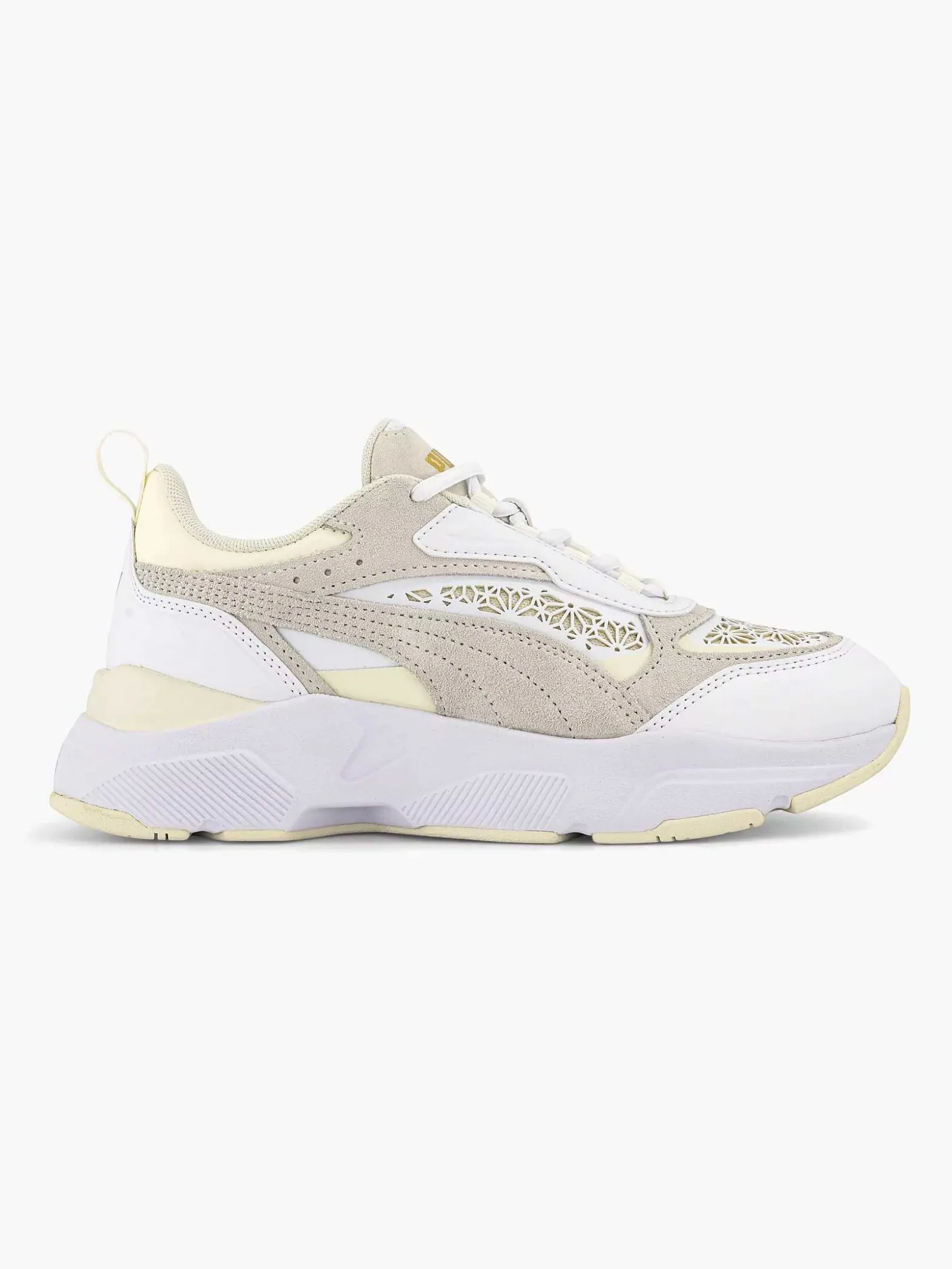Puma Witte Cassia Laser Cut-Dames Sneakers