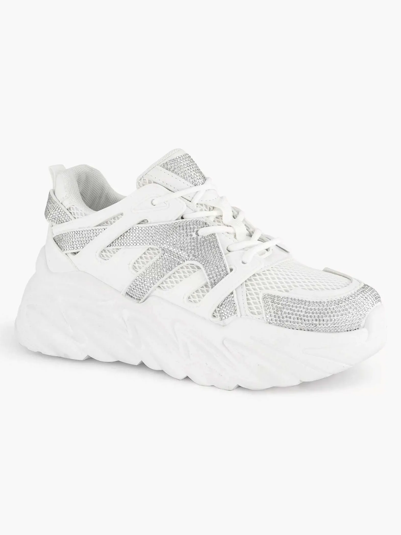 Oxmox Witte Chunky Sneaker-Dames Sneakers
