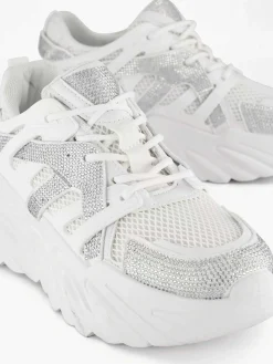 Oxmox Witte Chunky Sneaker-Dames Sneakers