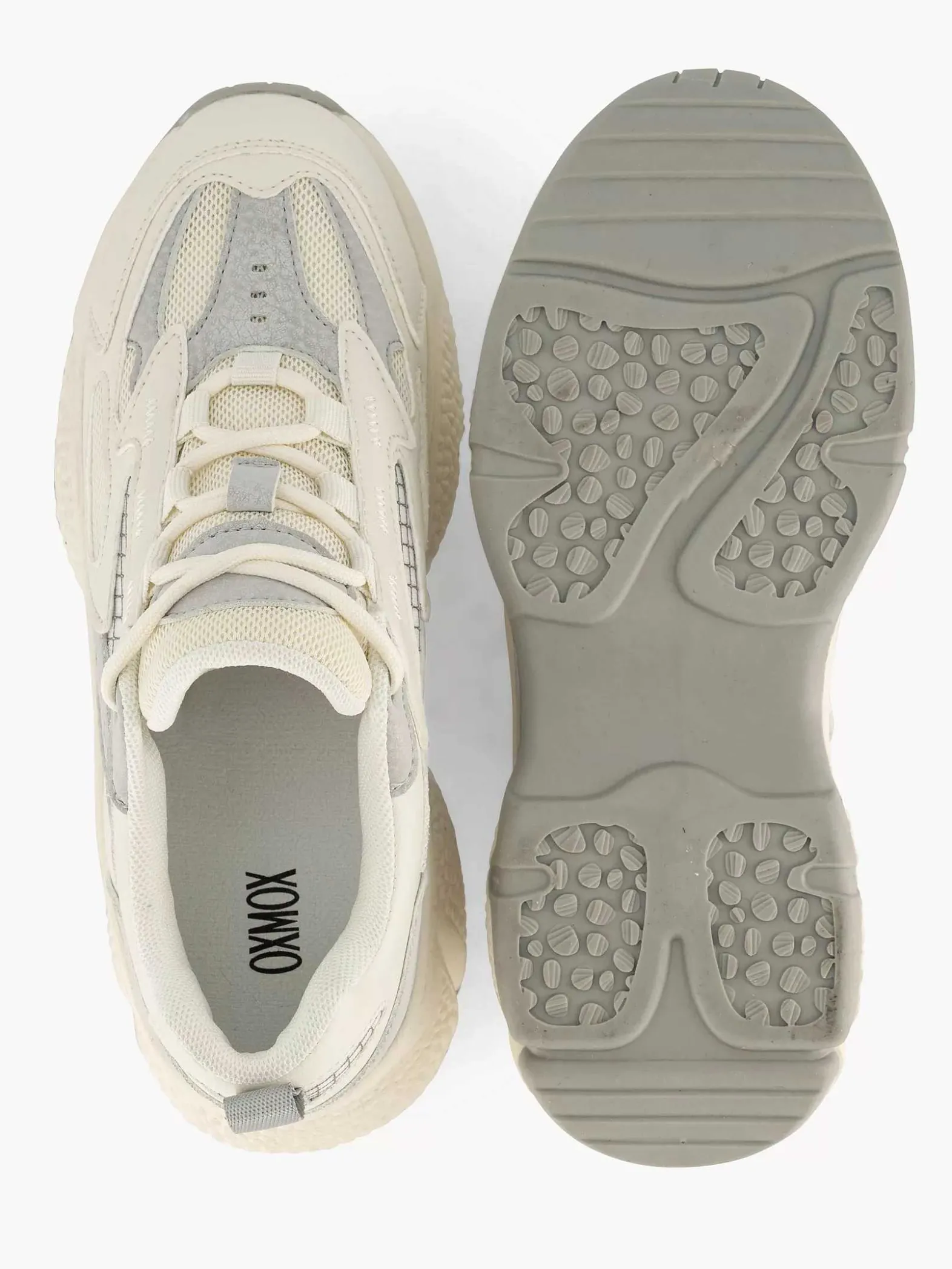 Oxmox Witte Chunky Sneaker-Dames Sneakers