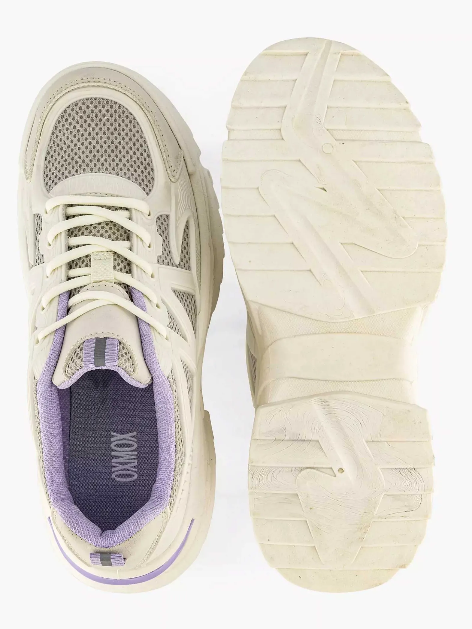 Oxmox Witte Chunky Sneaker-Dames Sneakers