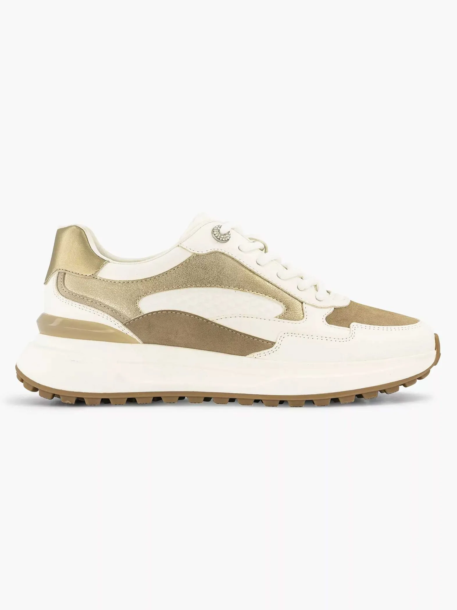 Graceland Witte Chunky Sneaker Glitter-Dames Sneakers