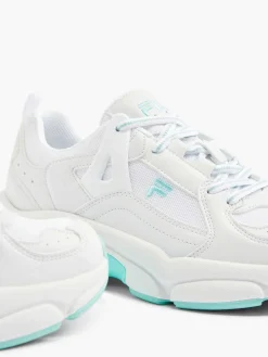 FILA Witte Chunky Sneaker Turqoise Zool-Dames Sneakers