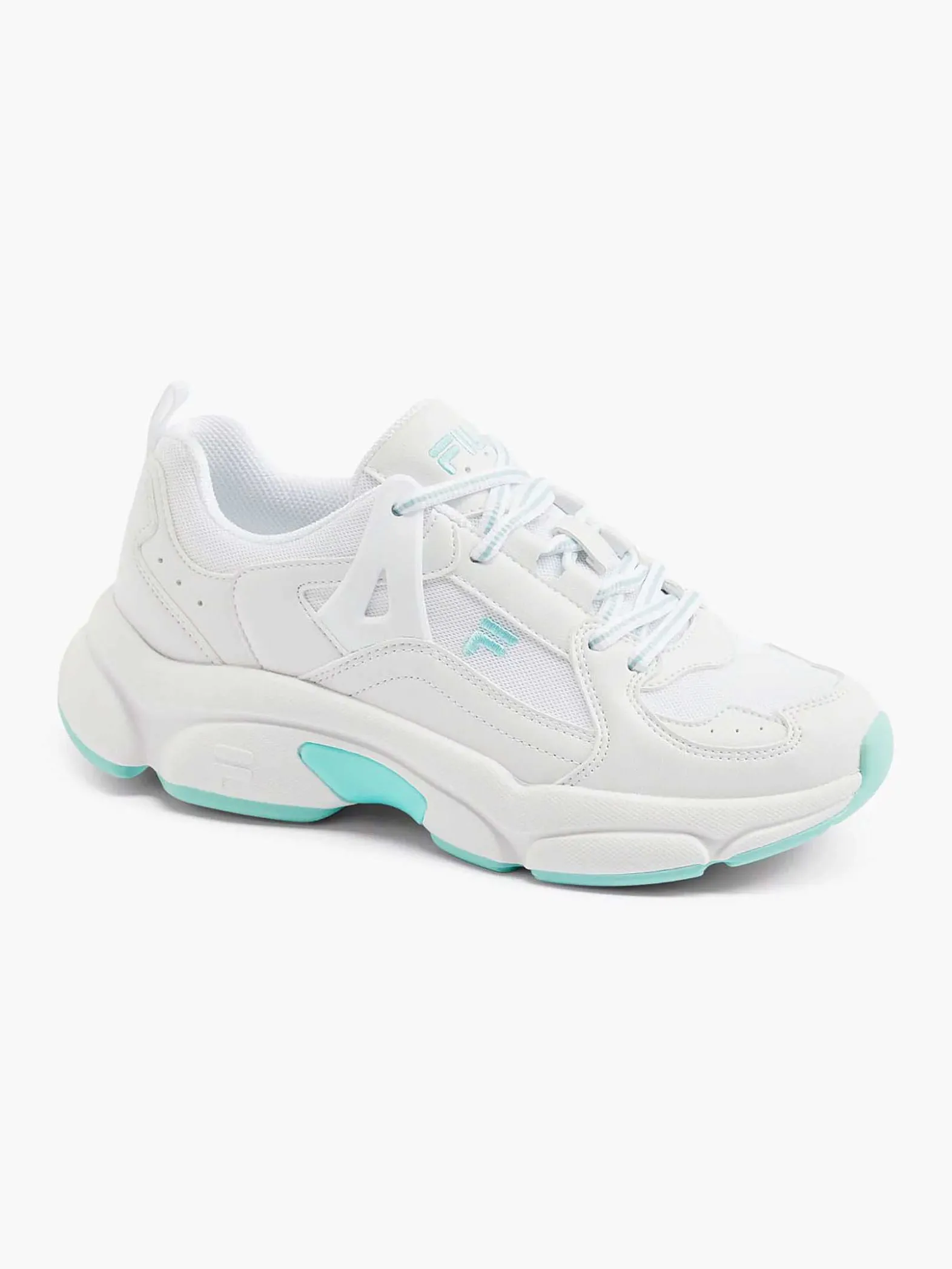 FILA Witte Chunky Sneaker Turqoise Zool-Dames Sneakers