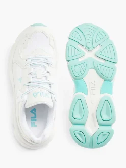 FILA Witte Chunky Sneaker Turqoise Zool-Dames Sneakers