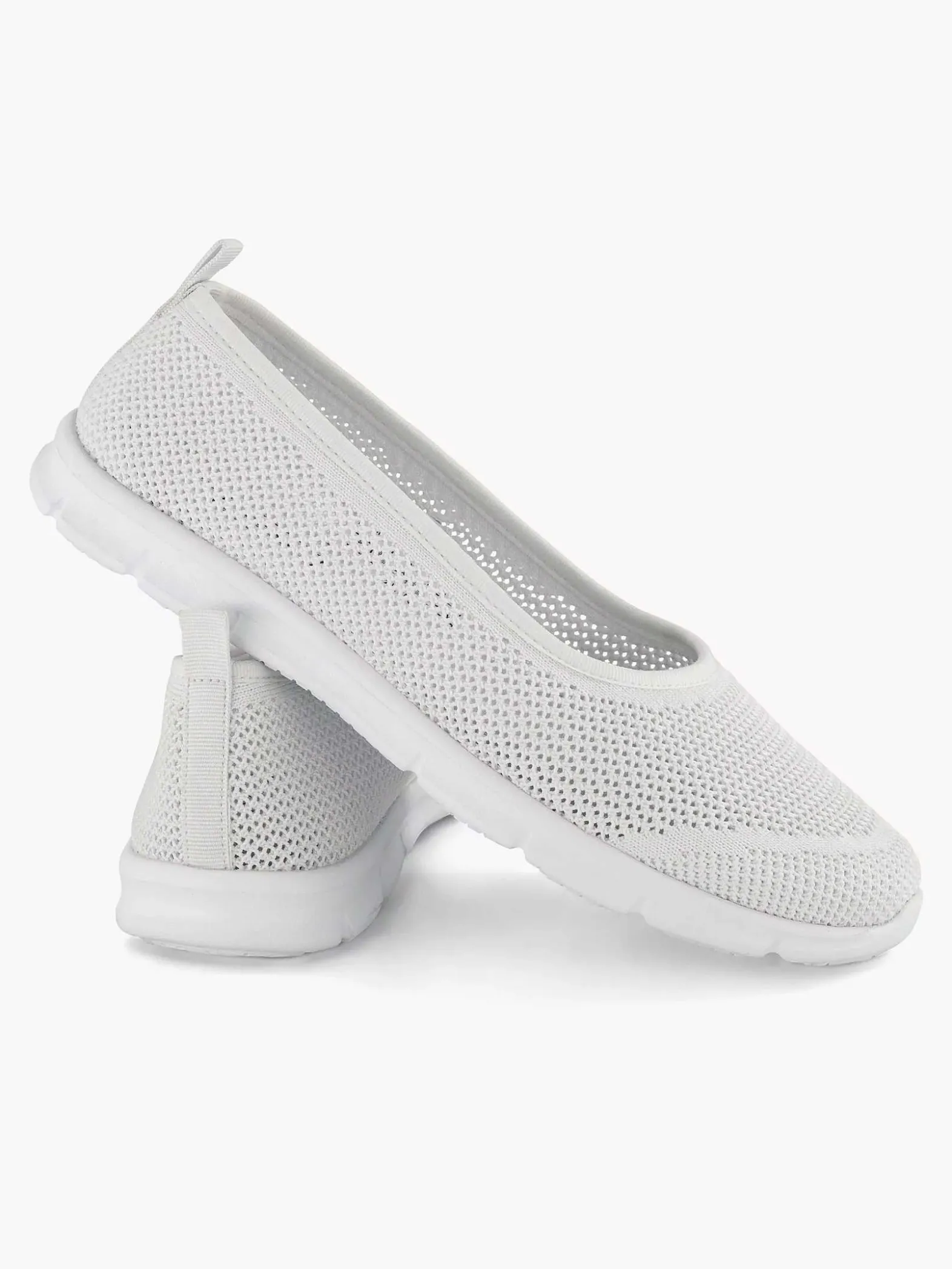 Easy Street Witte Comfort Instapper-Dames Comfort Schoenen