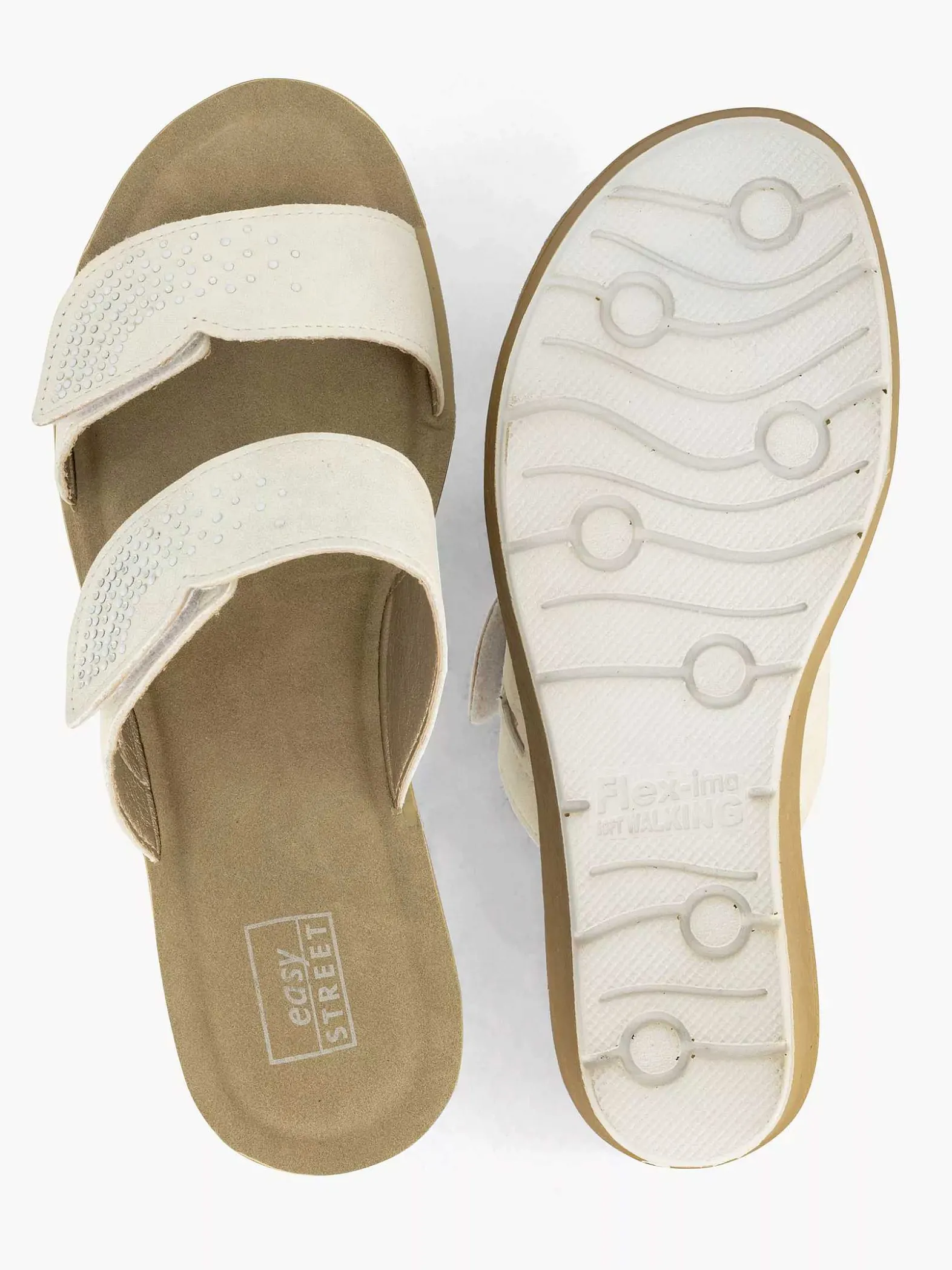Easy Street Witte Comfort Slipper-Dames Comfort Schoenen