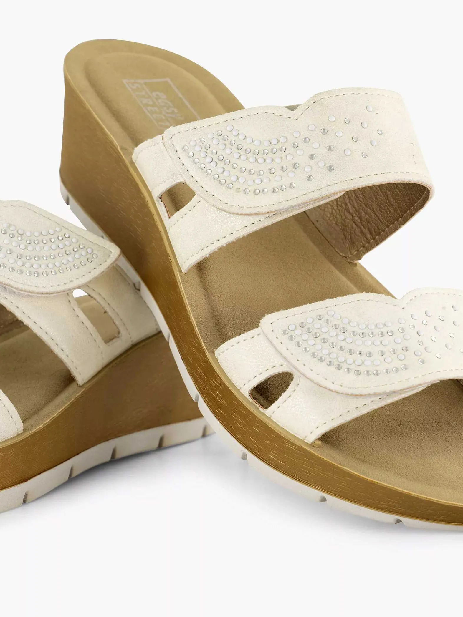Easy Street Witte Comfort Slipper-Dames Comfort Schoenen
