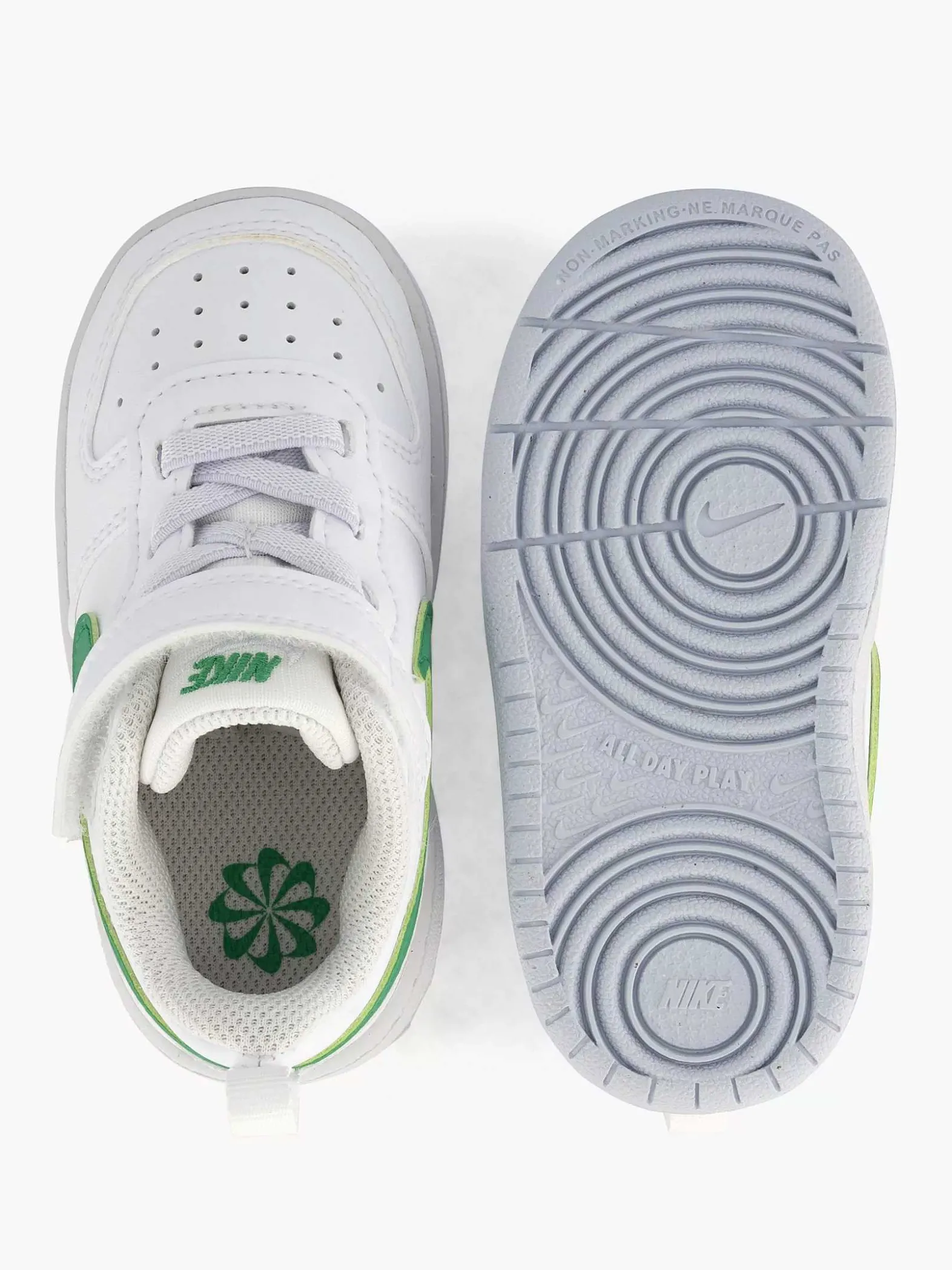 Nike Witte Court Borough Low Recraft-Kinderen Jongensschoenen