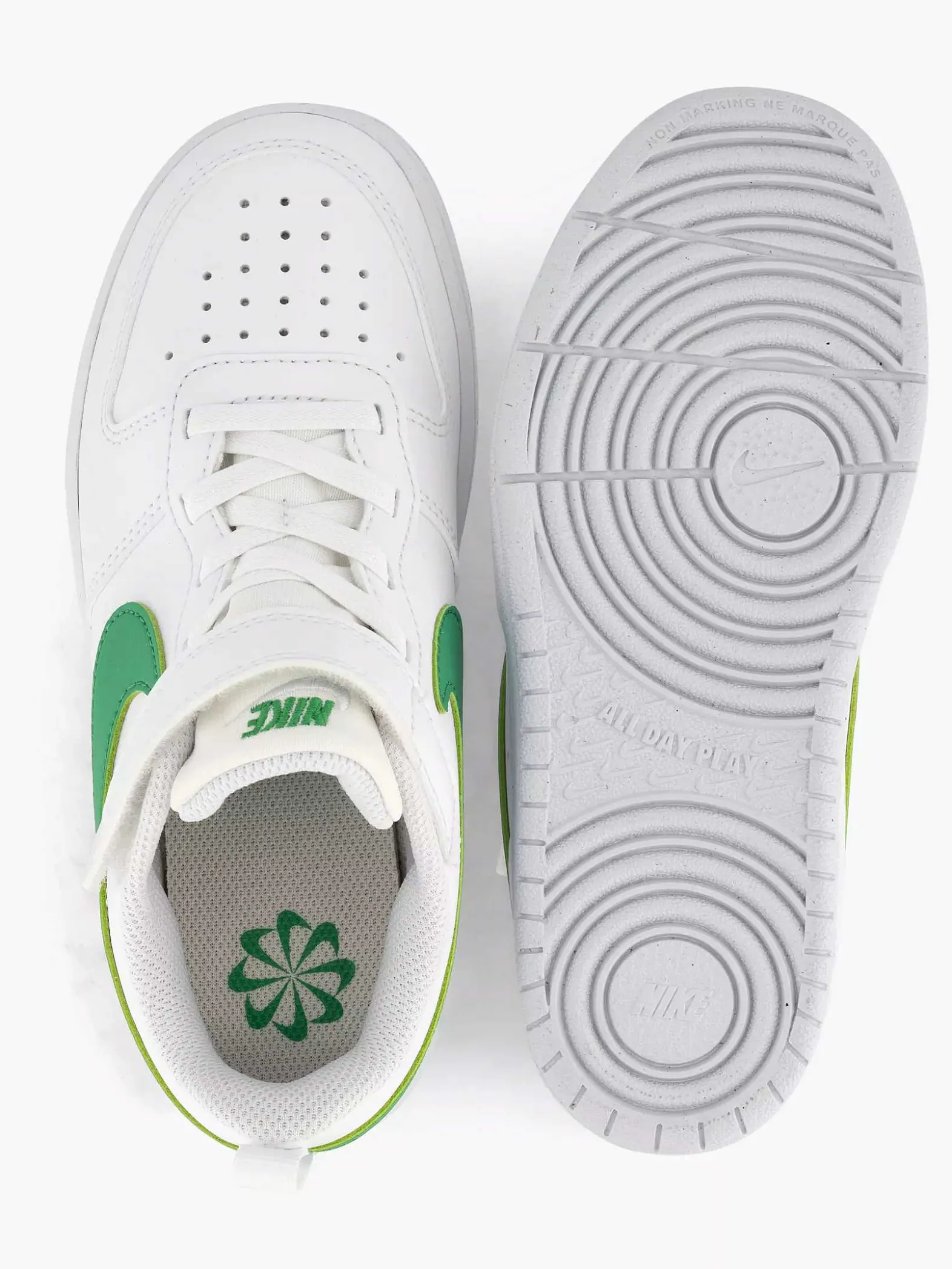 Nike Witte Court Borough Low Recraft-Kinderen Jongensschoenen
