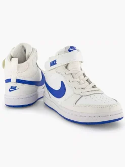 Nike Witte Court Borough Mid-Kinderen Jongensschoenen