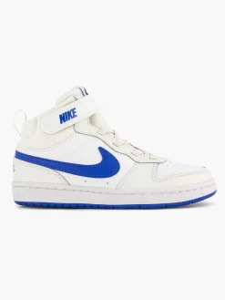 Nike Witte Court Borough Mid-Kinderen Jongensschoenen
