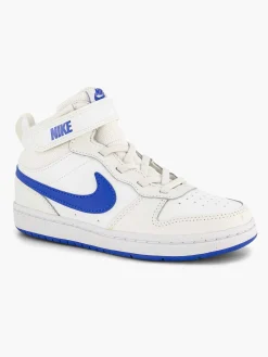 Nike Witte Court Borough Mid-Kinderen Jongensschoenen