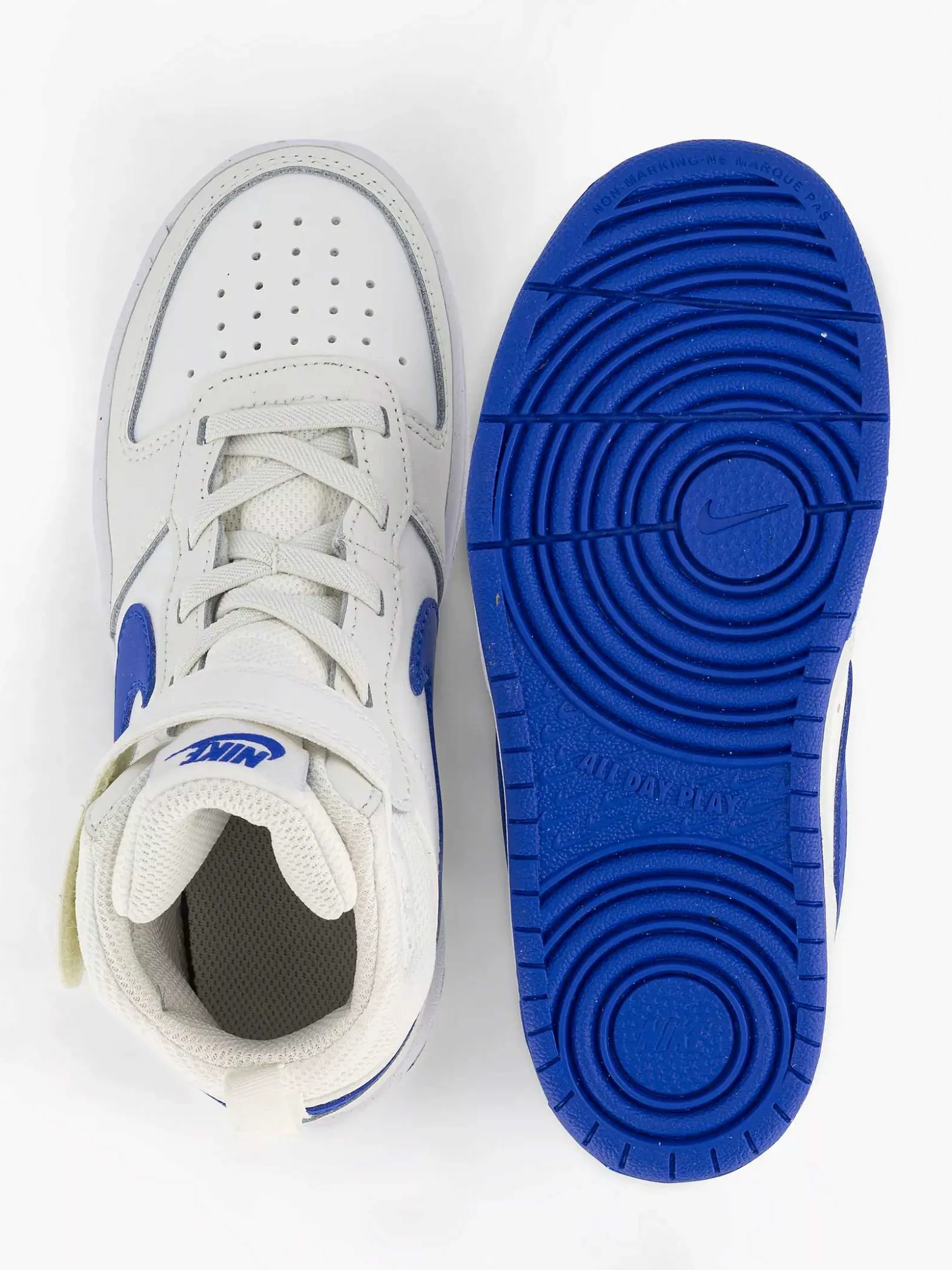 Nike Witte Court Borough Mid-Kinderen Jongensschoenen