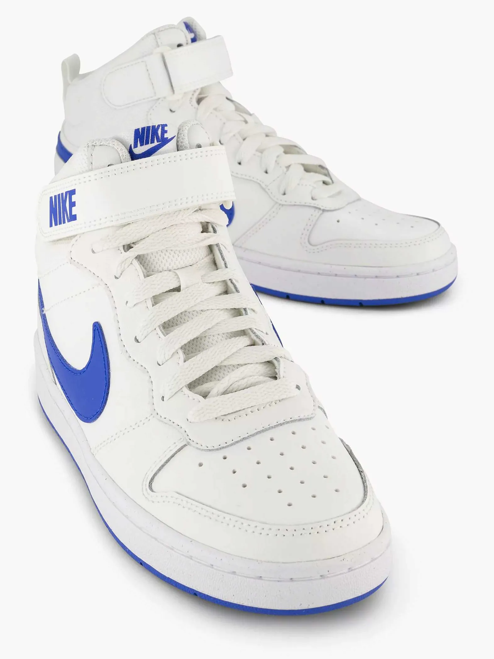 Nike Witte Court Borough Mid-Kinderen Jongensschoenen