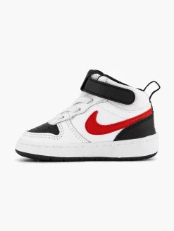 Nike Witte Court Borough Mid-Kinderen Jongensschoenen