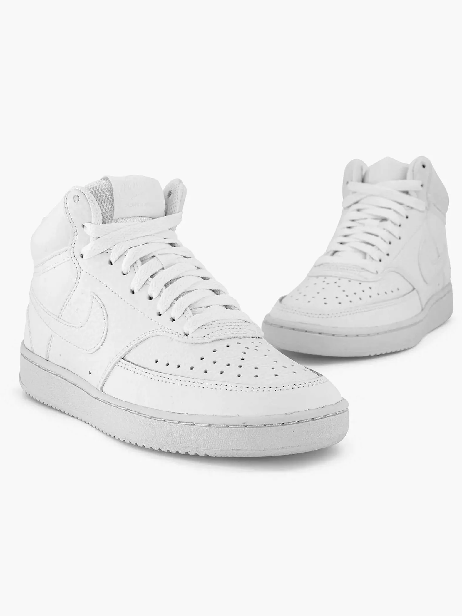 Nike Witte Court Vision Mid-Dames Sneakers