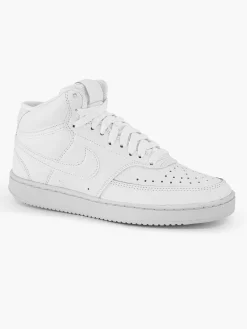 Nike Witte Court Vision Mid-Dames Sneakers