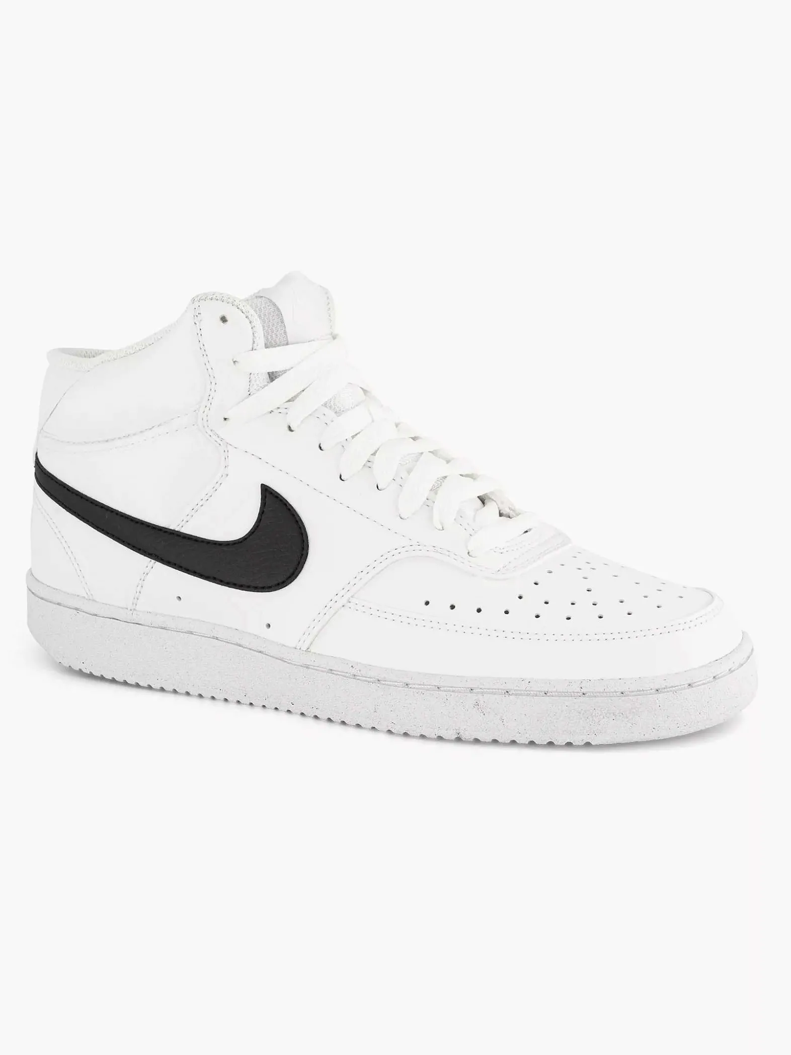 Nike Witte Court Vision Mid-Heren Sneakers