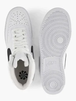 Nike Witte Court Vision Mid-Heren Sneakers