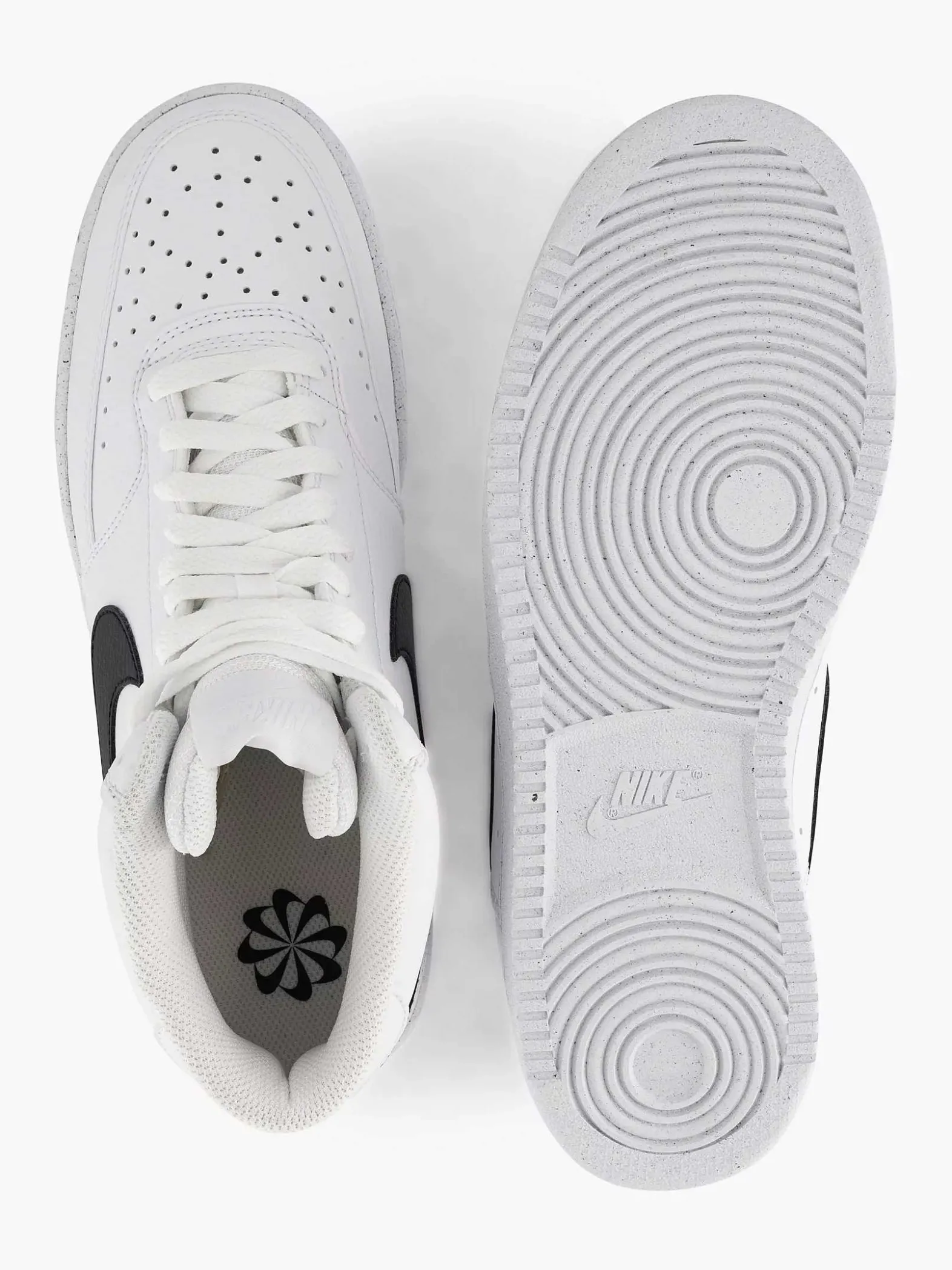 Nike Witte Court Vision Mid-Heren Sneakers