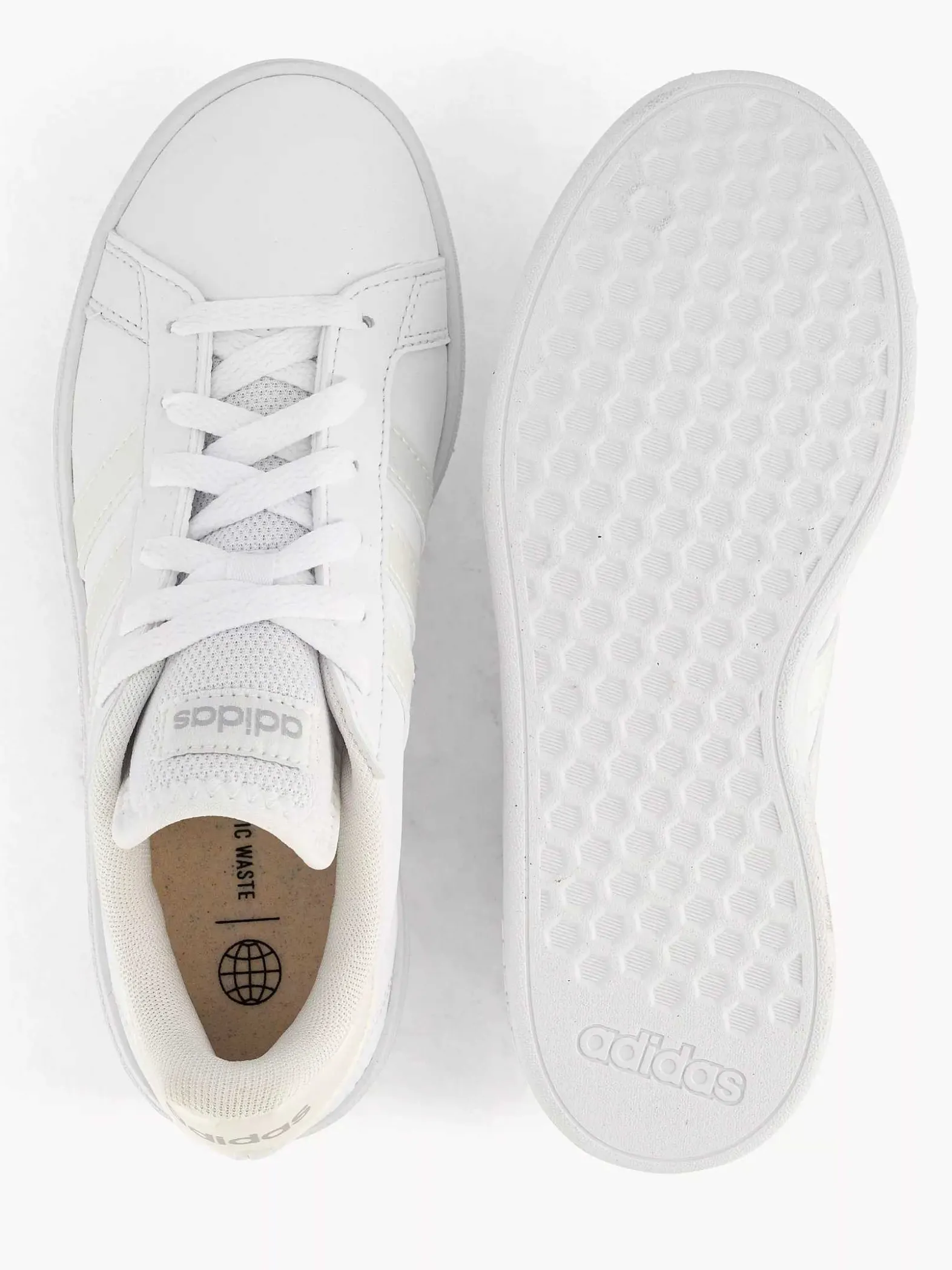 adidas Witte Grand Court Base 2.0-Dames Sneakers