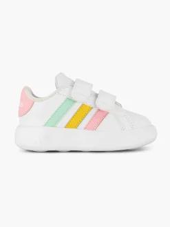 adidas Witte Grand Court 2.0 Cf I-Kinderen Jongensschoenen