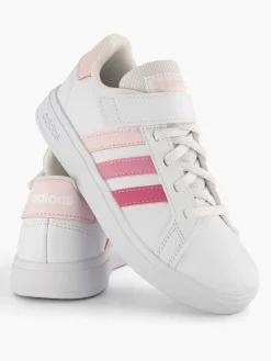 adidas Witte Grand Court 2.0 El K-Kinderen Jongensschoenen