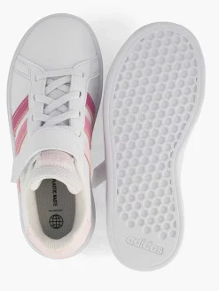 adidas Witte Grand Court 2.0 El K-Kinderen Jongensschoenen