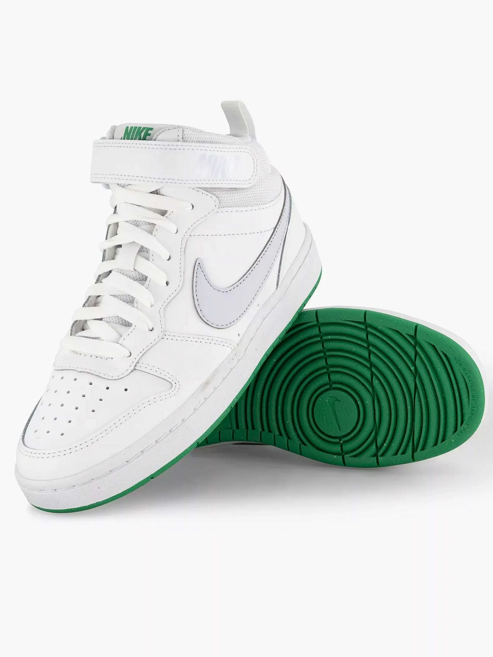 Nike Witte Hoge Sneaker Court Borough Mid 2-Kinderen Jongensschoenen