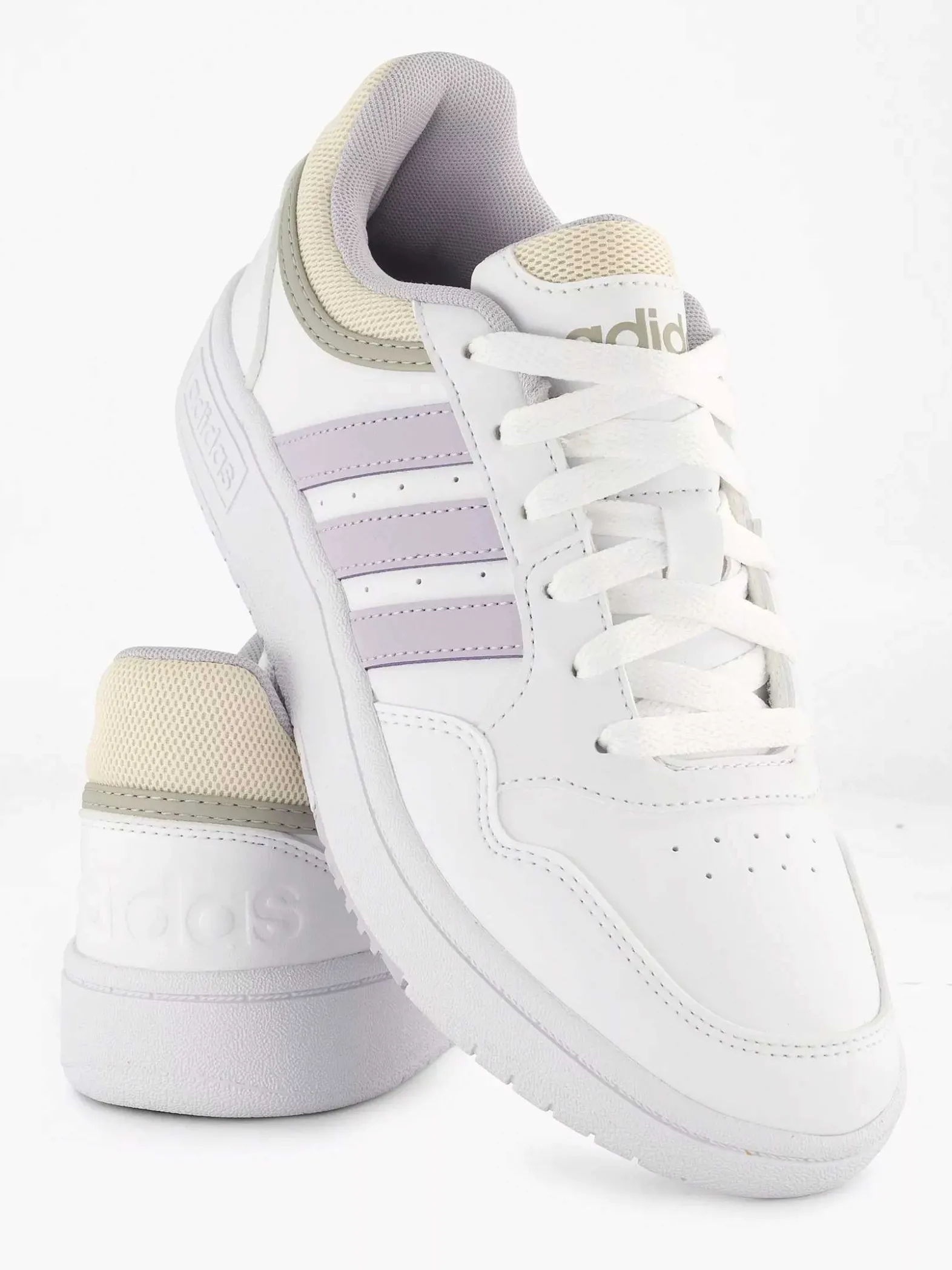 adidas Witte Hoops 3.0-Dames Sneakers