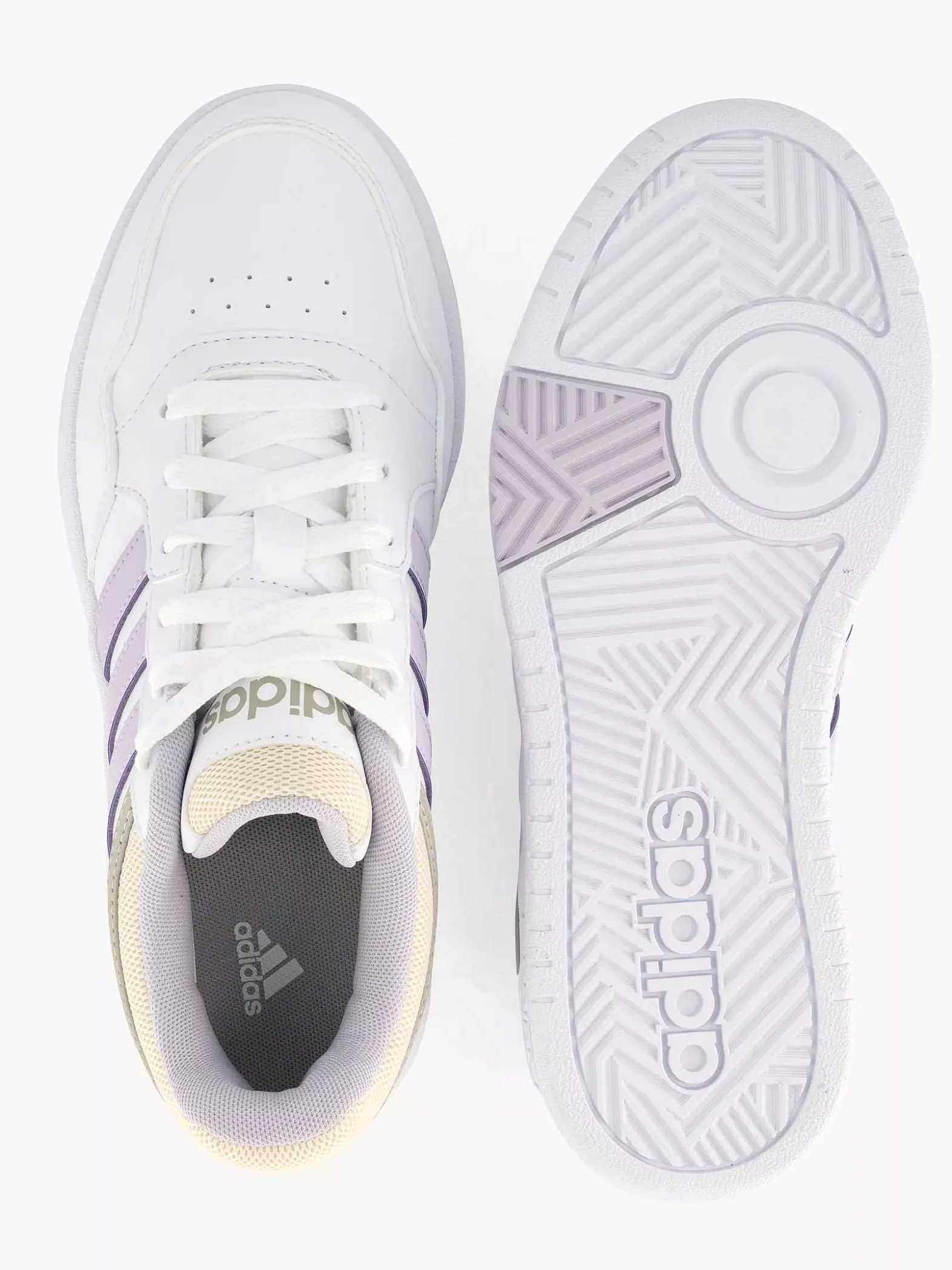 adidas Witte Hoops 3.0-Dames Sneakers