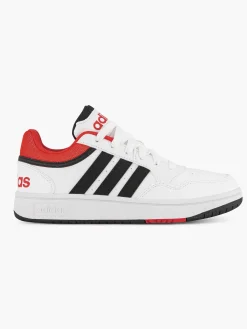 adidas Witte Hoops 3.0 K-Kinderen Jongensschoenen