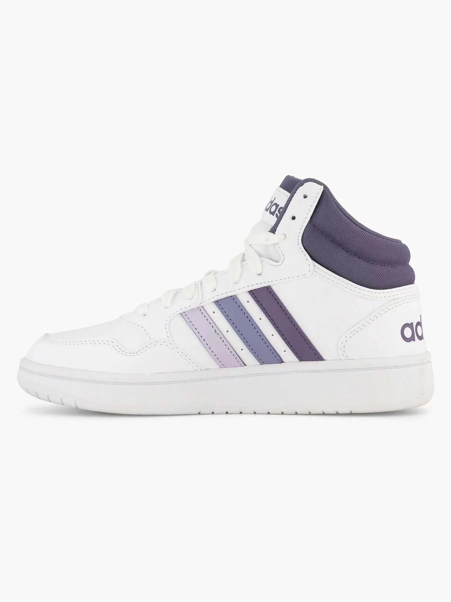 adidas Witte Hoops 3.0 Mid-Dames Sneakers