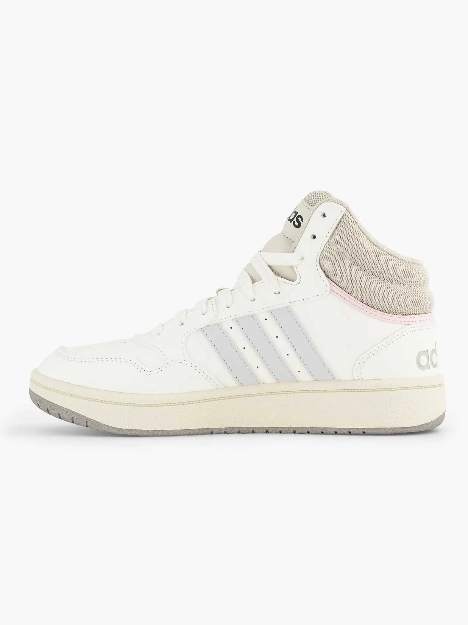 adidas Witte Hoops 3.0 Mid-Dames Sneakers