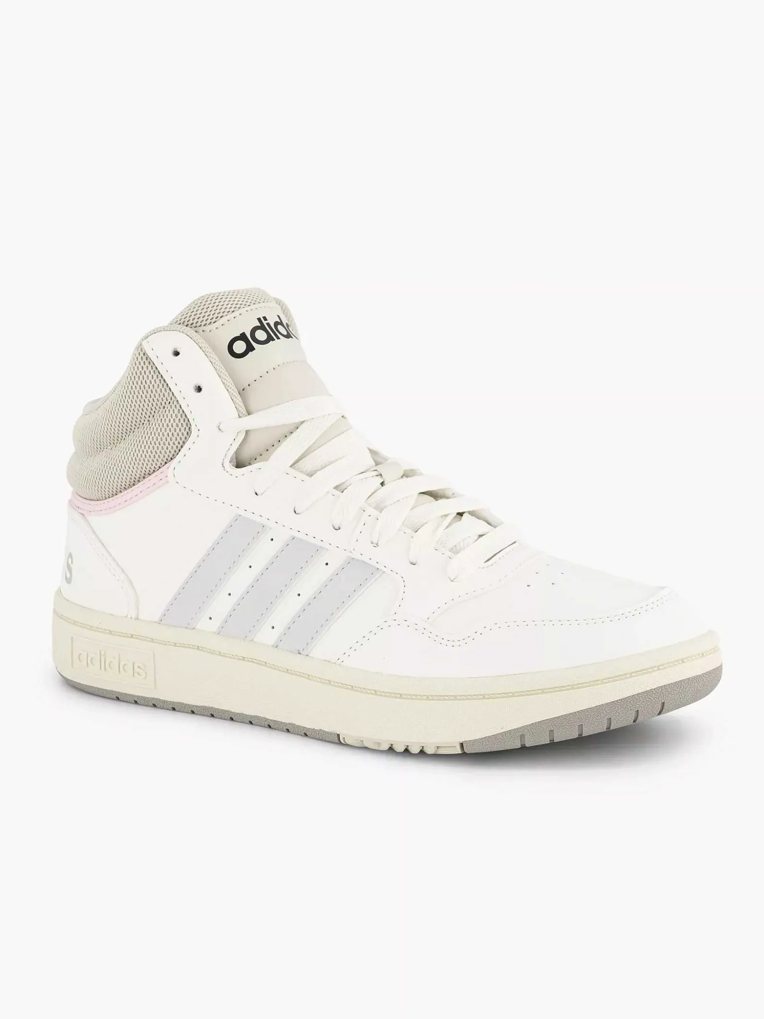 adidas Witte Hoops 3.0 Mid-Dames Sneakers