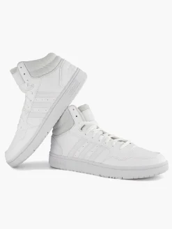 adidas Witte Hoops 3.0 Mid-Heren Sneakers